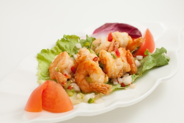 Crevettes à la sauce sel et...